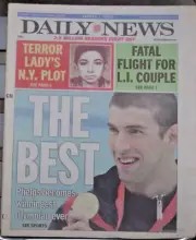 Michael Phelps The Best NY Daily News 8/13/2008