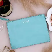 Personalised 'Tiffany Blue' Leather Pouch