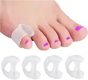 Gel Toe Separator Small Toe, [12x] Silicone Toe Separator for Overlapping Toes, Friction, Blister, Relief Small Toe Pressure and Pain