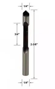 ☀️Carbide Tip 1/4" Panel Pilot Router Bit, 1/4" Shank, Single Flute, Straight
