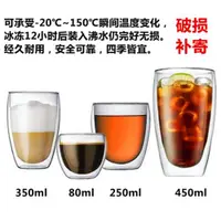 在飛比找ETMall東森購物網優惠-隔熱創意透明大容量雙層玻璃杯