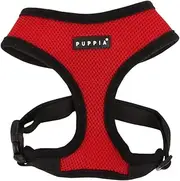 Puppia PDCF-AC30-RD-L Soft Mesh Dog Harness, Red Large