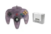 Atomic Purple Controller + 256kb Memory Card Pak Bundle for Nintendo 64 N64