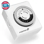 Indoor 24 Hour Mechanical Outlet Timer [ETL Listed], Programmable Plug-I