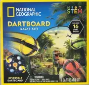 NATIONAL GEOGRAPHIC Kids Glow Dark Dart Board Dart Ball Game Set 28" Reversible