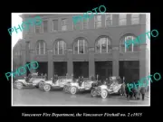 OLD HISTORIC PHOTO OF VANCOUVER FIRE BRIGADE CANADA THE No 2 FIRE HALL c1915