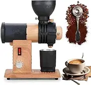 Coffee Grinder Electric,Stainless Steel Coffee Bean Grinders,10 Gear Grinding Roughness Adjustable Automatic Coffee Bean Grinder,250g Bean Capacity,for Espresso/Drip/Pour Over(Wood Color)