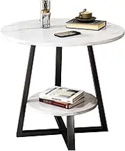 Round Coffee Table, Storage Coffee Tables for Living Room, Small Coffee Table, Modern Side Table, Home Decor Small End Table, Round Couch Table for Living Room, Bedroom, Balcony & Small Spaces (40*55)