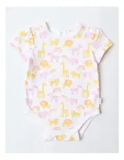 [Sprout] Essential Little Explorer Safari Bodysuit in White