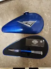 Vintage Waterman Harley Davidson Ball Point Pen Horizon Blue Gas Tank Case