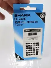 Vintage Sharp Elsi Mate Solar Cell Calculator EL-243C New