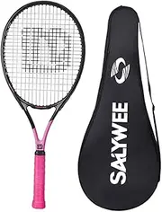 Perfeclan Large Head Tennis Racket Tennis Racquet Equipment Garden Lightweight with Carrying Bag Indoor Outdoor Practice Paddle