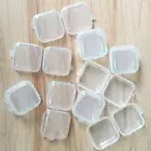 10-100pcs Mini Clear Plastic Small Box Jewelry Earplugs Storage Case Container