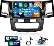 8 CORE 4G+64G for Toyota HILUX 2005-2014 Car Radio, Wireless Carplay Android Auto Android 13 9 Inch IPS Touch Screen Car Stereo, Bluetooth, GPS Navi, WiFi, SWC, DSP Audio+HD Backup Camera