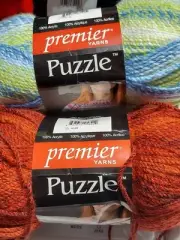 Premier PUZZLE Yarn, Set of two skeins two colors 100 % Acrylic