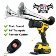 DeWalt Impact Drill Train Horn 20v + Remote Control and 14" Trumpets - BossHorn