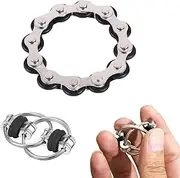 Pack of 2 Stress Relief Toys, ADHD Aids, Infinite Flip Chain Stress Toy, Flippy Chain Game Set for Children with ADHD, ADD, Autism, Adults and Teenagers