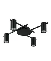 Tache Interior Spot Ceiling Light (with Adjustable Black 4 Heads) IP20