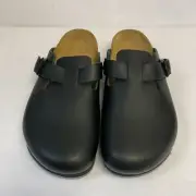 Birkenstock New w/ Box Boston Super Grip Black Leather Narrow Width Select Size