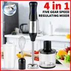New 1000W 4in1 Stainless Steel Portable Stick Hand Blender Mixer Food Processor