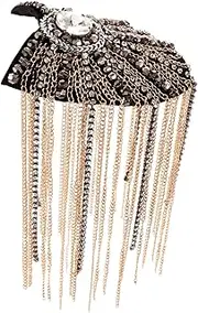 HOODANCOS DIY Vintage Tassel Epaulettes for Women Chain Shoulder Board Badge Decoration for Costumes Tailoring and Fashion Events Eye Catching Design for All Styles
