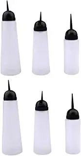VINTORKY 6Pcs Calibration Salon Dry Cleaning Bottles Precision Applicator Shampoo Containers for Hair Coloring Household Use Durable Safe Hair Dye Bottles