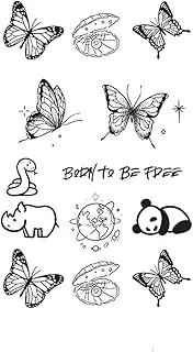 Cool Tattoos,Butterfly Snake P a Shell,Butterfly Tattoos,Water-Resistant,Resilience,Real Tattoo Look,Lasts 1-2 Weeks,18 x 11 cm