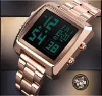 在飛比找露天拍賣優惠-【Skmei 手錶】鋼帶 方形手錶 合金腕錶☆[保固+送貼盒