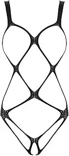 [GRRKDFQ] Women's Erotic Costumes Fishnet Open Cups Crotchless Underwear