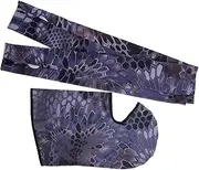 ASAKKURA Winter Cycling Head Hat Arm Sleeves Set Uv Protection Windproof Face Mask for Women Men Ice Silk Comfortable Outdoor Gear