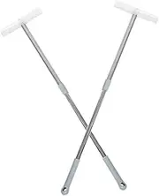 Gatuida 2pcs Handheld Telescopic Sign Flagpoles Stainless Steel Extendable Poster Clip Stand for Efficient Airport Greetings Sports Events Parades and Exhibitions