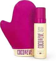 Coco & Eve Self Tanner Mousse Kit - All Natural Sunless Tanning Mousse | Instant Self Tanning Lotion with Bronzer & Self Tanning Mitt Applicator | Sunny Honey Bali Bronzing Kit (Ultra Dark)