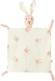 WILLAB Bunny Security Blanket | Soft Breathable Soothing Towel Appeasing Toy,Lovely Rabbit Cotton Security Blanket for Boys and Girls