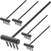 NUOBESTY 6pcs Sand Rake Mini Zen Garden Rakes DIY Mini Zen Garden Mini Zen Garden Rake Kits Mini Zen Garden Kit Wooden Mini Rack DIY Sand Sandbox Rake Office Desktop Plastic Sand Painting
