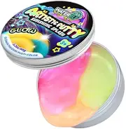 1Pc Multi-Color Putty, Non-Toxic & Safe, Non-Sticky Fidget Toy for Kids Adults Boys Girls 3.11 Inch 3.2 Oz - Pink/Yellow/Orange, Sunshine Splash Putty