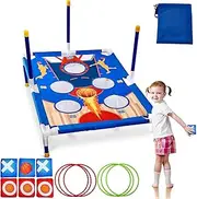 Outdoor Cornhole Games Set - Regulation Size Cornhole Board Set for Adults and Family, Bean Bag Toss Outdoor Game, Lawn and Beach Toys for Kids Ages 4-8