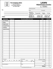 Landscape Work Order Invoice Form / 2 Part Carbonless - 8.5 x 11 - TMG141