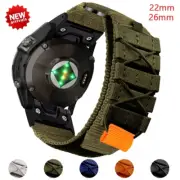 Quick Fit Rugged Military Nylon Band Strap For Garmin Fenix 6X 6 7X 7 Pro 3 HR