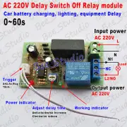 AC 220V 230V 240V Trigger Delay Timing Timer Relay Switch Delay Turn Off 0~60s