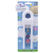 4PK Safety Slide Lock Cabinet Drawers Baby Safety D-Shape Handles Round Knobs