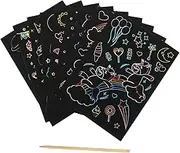 KONTONTY 1 Set Scratch Painting Cards DIY Graffiti Tool for Creative Fun for Family Activities Parties Safe Premium Scratch Paper for Unicorn Design