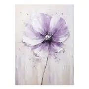 White Purple Flower Canvas Print