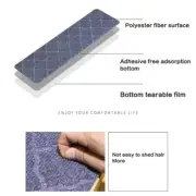 Pack of 15 NonSlip Stair Mats for Indoor Steps 76x20cm Soft Polyester