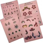 HNShining Face Painting Practice Board,Body Paint Exercise Board with Various Patterns,HNShining Reusable Painting Patterns Exercise Template,Painting Skill Practice Sheet