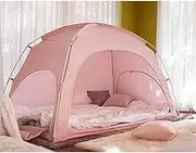 Miyaya Indoor Privacy Play Tent on Bed,Warm and Cozy Sleep BedTent (Pink Bed Tent)