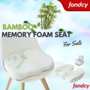 Bamboo Memory Foam Seat Cushion Hip Back Support Car Posture Coccyx Lumbar Seat