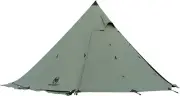 Canvas Hot Tent w/ Stove Jack,Wind-Proof Fire-Retardant,4 Seasons for 2~4 Person