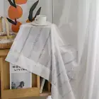 Japanese Hollow White Tulle Curtains Room Voile Sheer Curtains Blinds Drapes