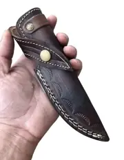 HandMade Genuine LEATHER Knife Sheath Fixed Blade Knife Case Vertical Horizontal