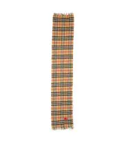 Brown Nova Check Cashmere Scarf